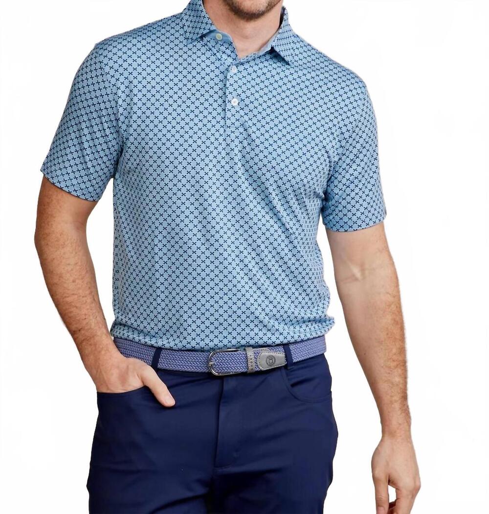 NEW TASC cloud polo shirt in skylight heather windmill
